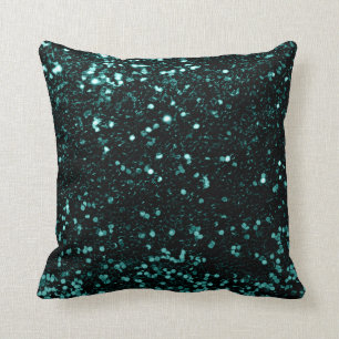 Glitter minimal Mode Sequin Teal Cali Grönt Kudde