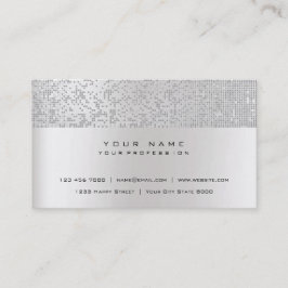 Glitter minimum Parly IT CYBER Silver Grått Vip Visitkort