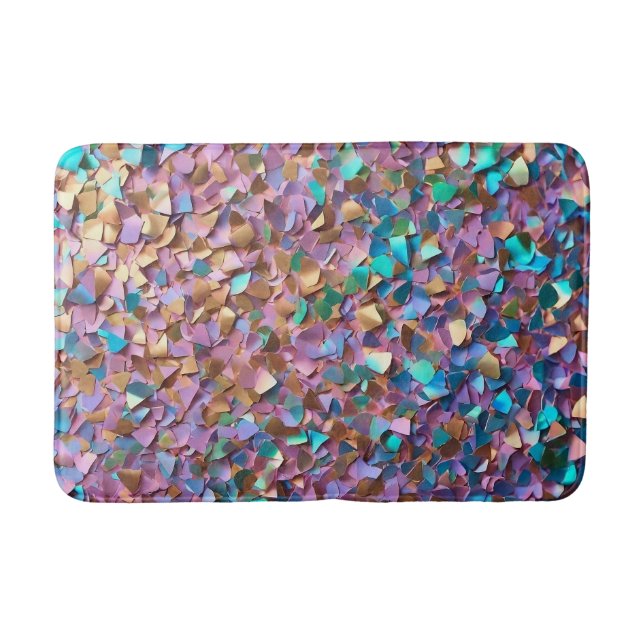Glitter Modern opal Holografisk samling Badrumsmatta (Framsidan)
