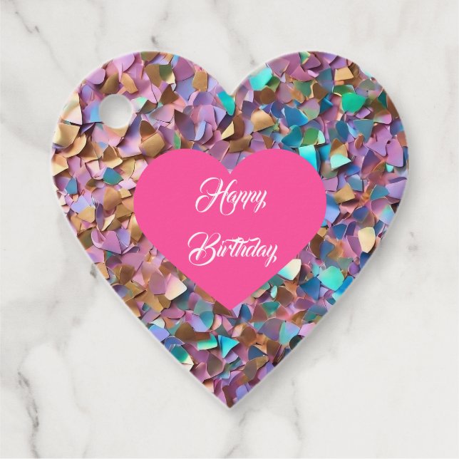 Glitter Modern opal Holografisk samling Gåvor Etiketter (Framsida)
