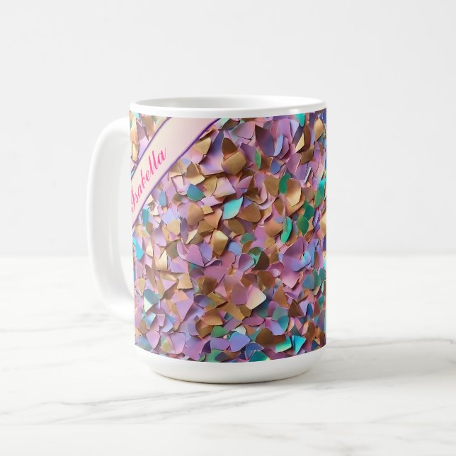 Glitter Modern opal Holografisk samling Kaffemugg (Framsida vänster)