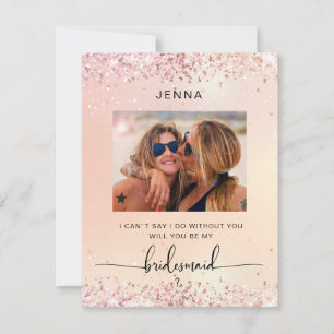 Glitter Modern Photo "Kommer du att bli min brud"