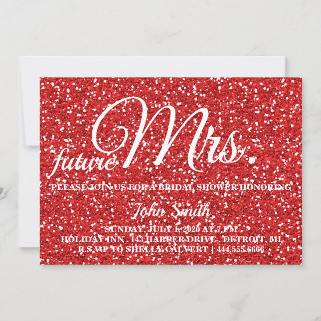 Glitter Möhippa, fru kommissionär Inbjudningar (Framsida)