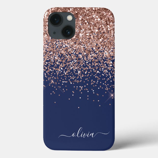  Glitter-monogram Ca för marinblå marinblå marin G (Baksida)