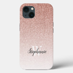 Glitter Monogram för det moderna Ro-Guld-