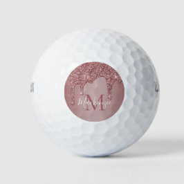 Glitter Monogram för lyxur Ro Guld som kör