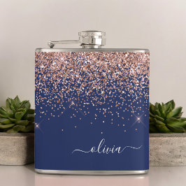 Glitter-monogram för marinblå marinblå marogram R Fickplunta