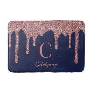 Glitter Monogram för påfyllning av havskräfta i bl Badrumsmatta