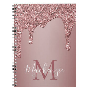 Glitter monogrammofonrecept ur Ro i lyxur Guld Anteckningsbok