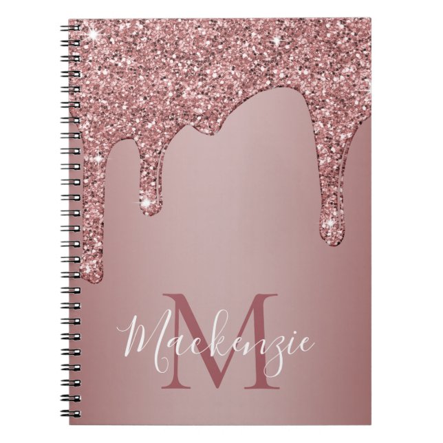 Glitter monogrammofonrecept ur Ro i lyxur Guld Anteckningsbok (Framsidan)