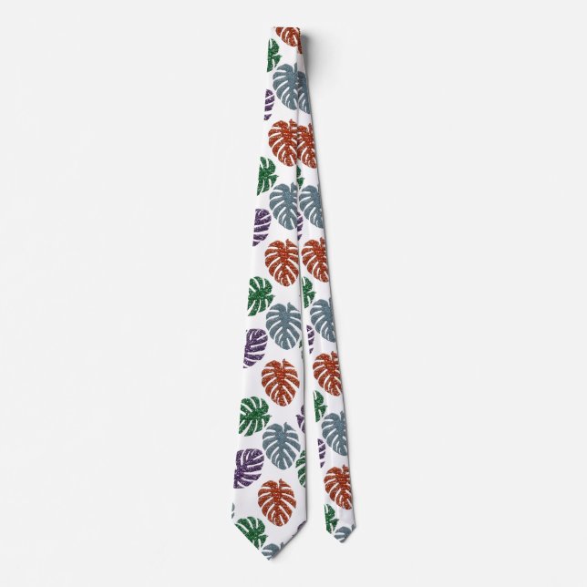 Glitter Monstera Neck Tie Slips (Framsida)