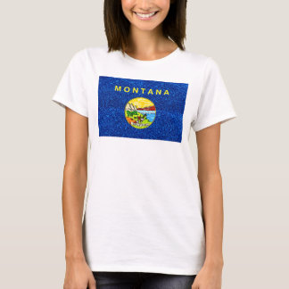 Glitter Montana flagga dam tshirt Tröja