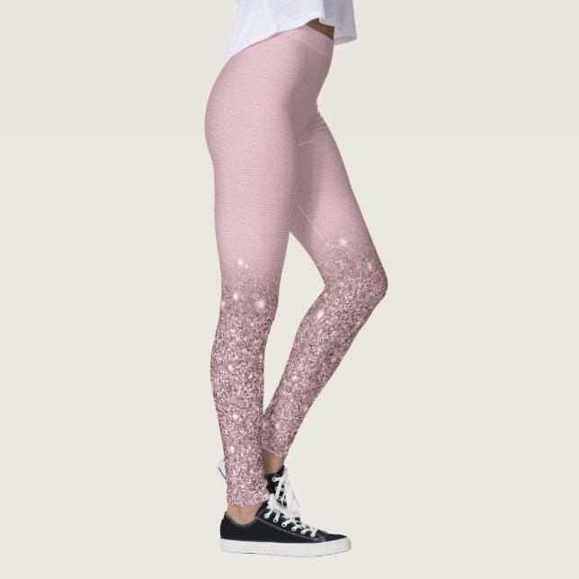 Glitter mousserande ro guld leggings (Höger)