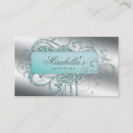 Glitter Nail Salon Möte Elegant Bling Tidsbeställning Kort