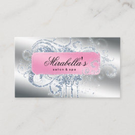 Glitter Nail Salon Möte Elegant Bling Tidsbeställning Kort