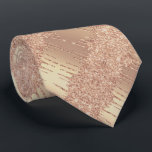 Glitter Neck Tie Ro Guld  Party-design Slips<br><div class="desc">Ro Guld Glitter Gnistra driver Chic Rosa Modern - Lägg till din unika text / Namn - Gör din Speciella gåva - Ändra storlek och flytta eller ta bort och lägg till text / inslag med anpassning verktyg. Utformning efter MIGNED. Se mina andra projekt. Du kan också överföra de här...</div>