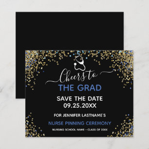 Glitter Nurse Studenten Pinning Spara datum