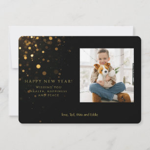 Glitter Nyår Foto Högtidskort Julkort