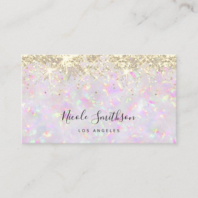 glitter obearbetat mineralaffärskort visitkort (Framsida)