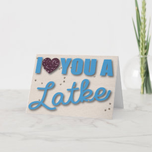 Glitter och Latkes Hanukkah Helgkort