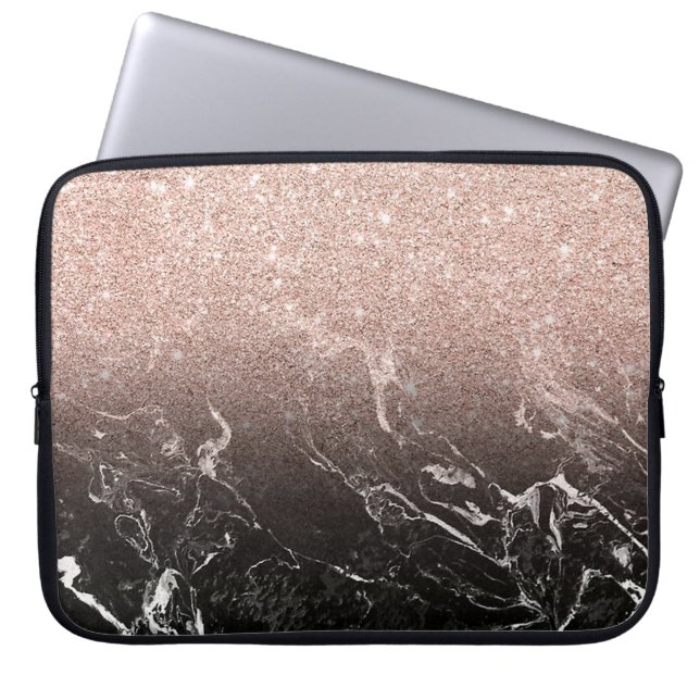 Glitter och Marble Laptop Fodral (Framsidan)