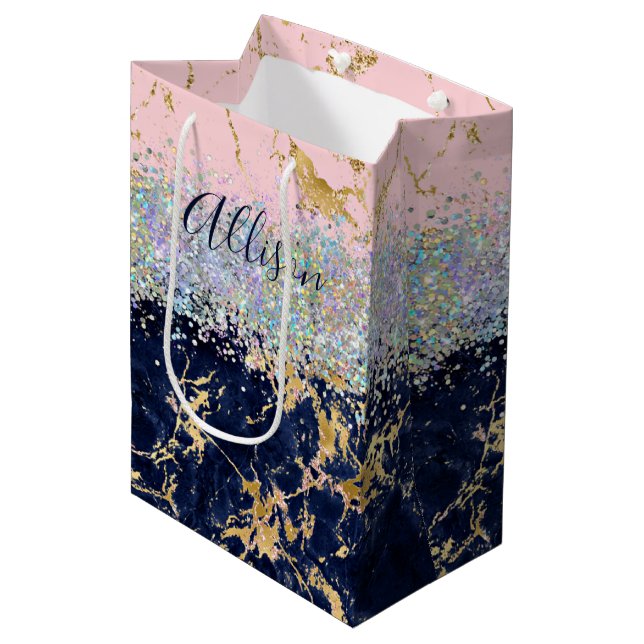 Glitter och marmor personlig (Framsidan Vinklad)