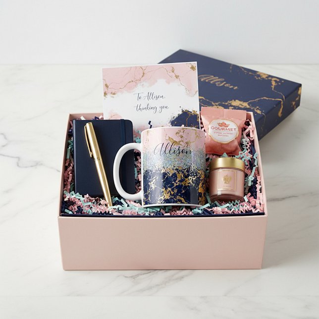 Glitter och marmor personlig kaffemugg (Skapare uppladdad)