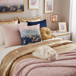 Glitter och marmor personlig kudde