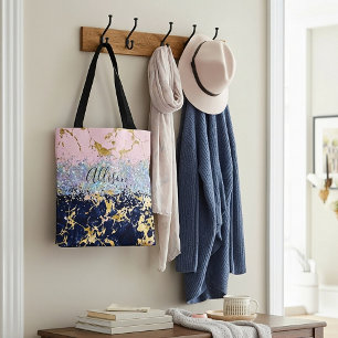 Glitter och marmor personlig tygkasse