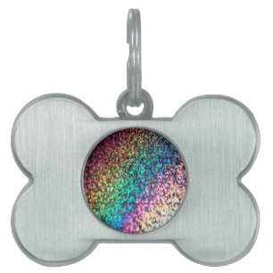 Glitter och miniatyrdiagram namnbricka husdjur