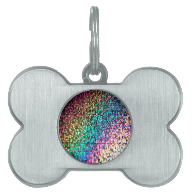 Glitter och miniatyrdiagram namnbricka husdjur (Framsidan)