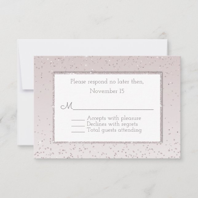 Glitter- och Shine Bröllop OSA Card-kort för ro Kort (Framsida)
