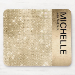 Glitter och Shine Namn Guld ID673 Musmatta