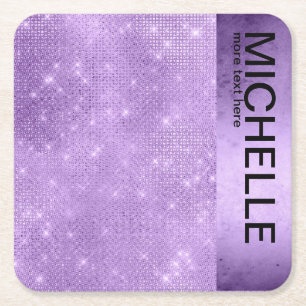 Glitter och Shine Namn Violet ID673 Underlägg Papper Kvadrat