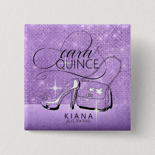 Glitter och Shine Quinceanera V2 Violet ID701 Knapp