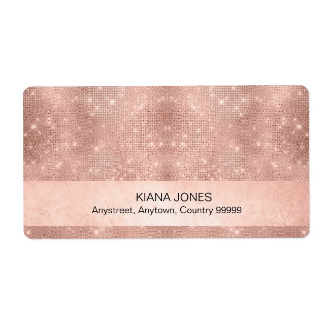 Glitter och Shine Rose Gold ID673 Fraktsedel (Framsidan)