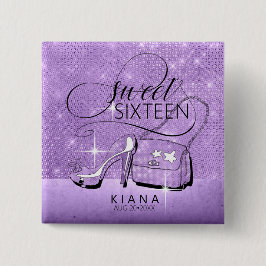 Glitter och Shine Sweet 16 V2 Violet ID675 Knapp
