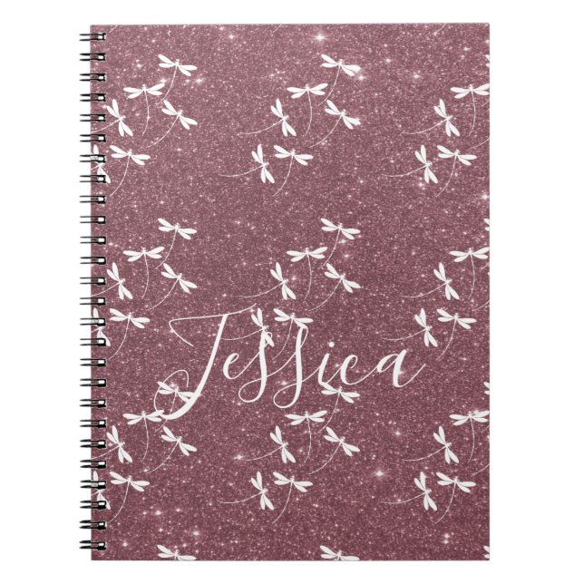 Glitter och trollsländor personlig  anteckningsbok (Framsidan)