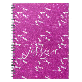 Glitter och trollsländor personlig  anteckningsbok