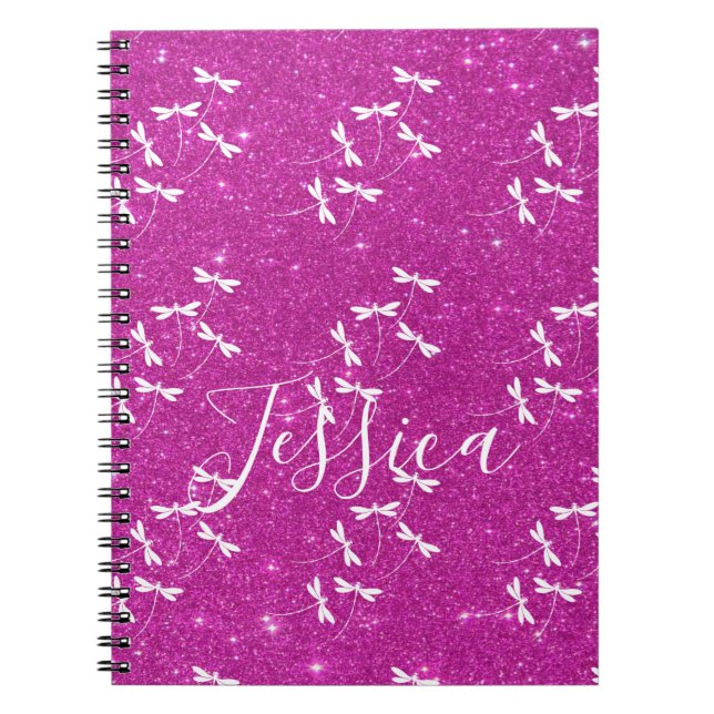 Glitter och trollsländor personlig  anteckningsbok (Framsidan)