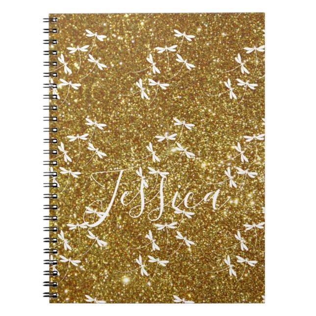 Glitter och trollsländor personlig anteckningsbok (Framsidan)