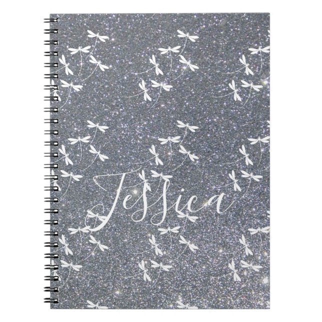 Glitter och trollsländor personlig  anteckningsbok (Framsidan)
