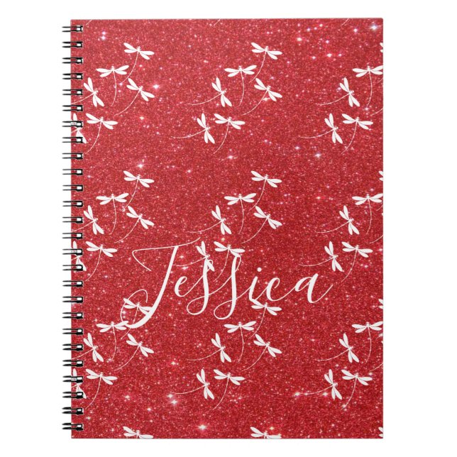 Glitter och trollsländor personlig anteckningsbok (Framsidan)