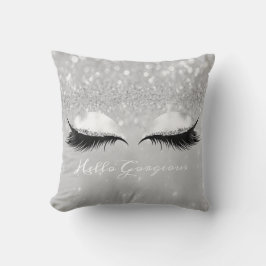 Glitter Öga Makeup Lash Silver Hej Gorgous1 Kudde