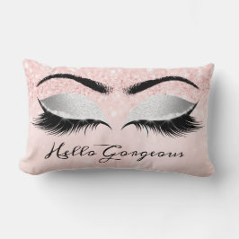 Glitter Öga Makeup Lash Silver Rosa Gorgous Lumbarkudde