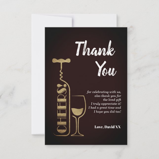 glitter, öl, vin, vuxen, tackkort tack kort (Framsida)