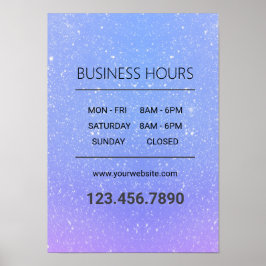 Glitter Ombre Beauty Salon Poster