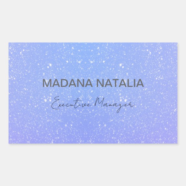 Glitter Ombre Beauty Salon Rektangulärt Klistermärke (Framsida)