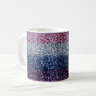 Glitter Ombre Lila Blue Kaffemugg