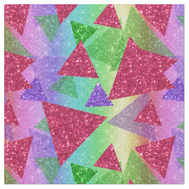 glitter ombre rainbow faux metalltriangles tyg